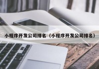 小程序開發(fā)公司排名（小程序開發(fā)公司排名）