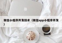 微信小程序開發(fā)技術(shù)（微信app小程序開發(fā)）