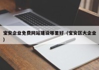 寶安企業(yè)免費(fèi)網(wǎng)站建設(shè)哪里好（寶安區(qū)大企業(yè)）