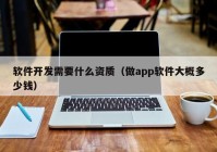 軟件開發(fā)需要什么資質(zhì)（做app軟件大概多少錢）