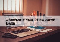 山東搜狗seo優(yōu)化公司（搜狗seo快速排名公司）