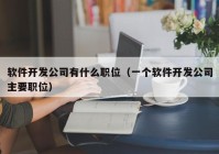 軟件開發(fā)公司有什么職位（一個軟件開發(fā)公司主要職位）