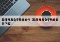 軟件開發(fā)自學(xué)教程軟件（軟件開發(fā)自學(xué)教程軟件下載）