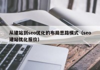 從建站到seo優(yōu)化的布局思路模式（seo建站優(yōu)化報價）