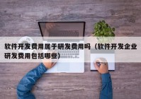 軟件開發(fā)費用屬于研發(fā)費用嗎（軟件開發(fā)企業(yè)研發(fā)費用包括哪些）